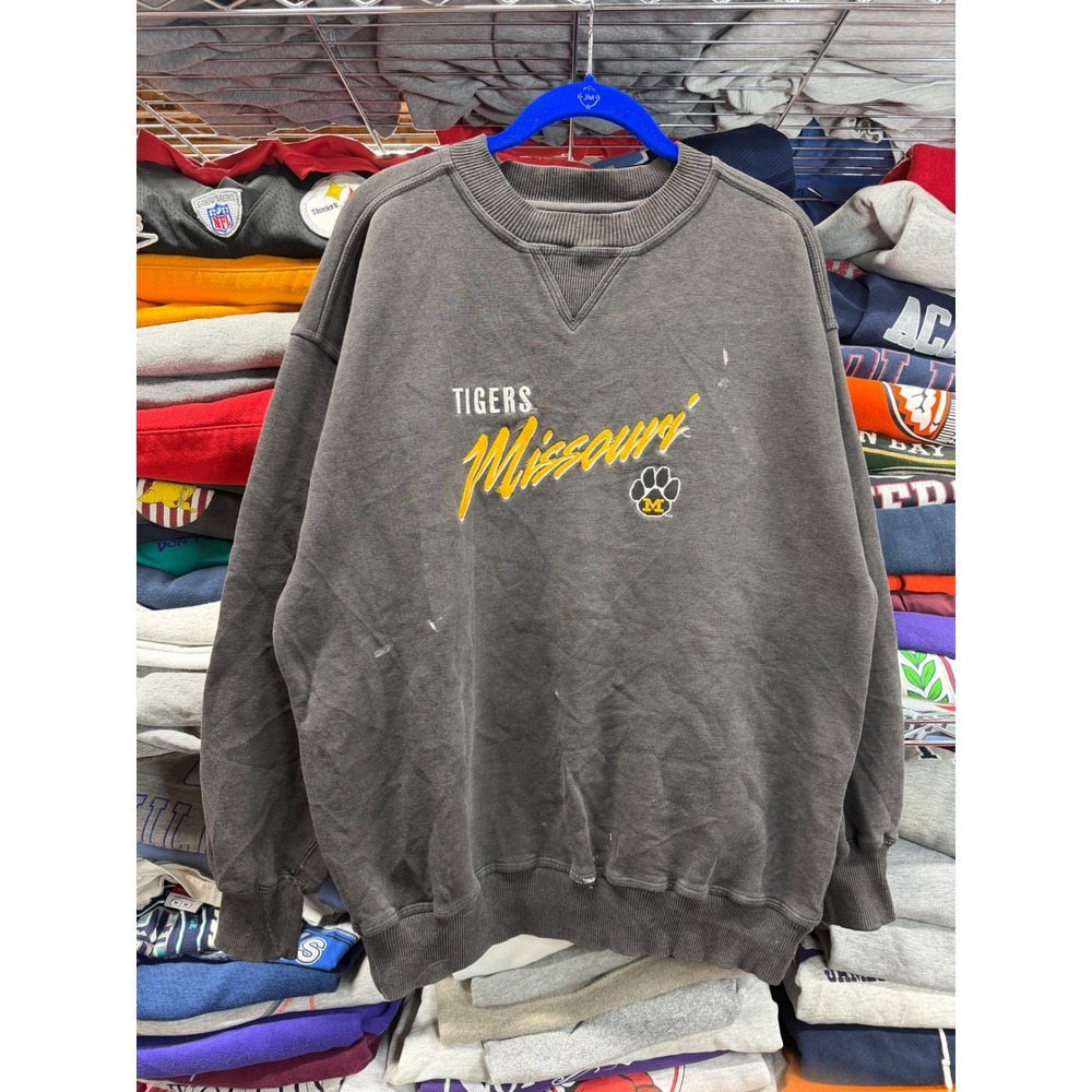 Vintage 90s Missouri Tigers Crable Sportswear Crewneck Sweatshirt